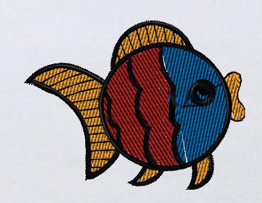 魚　　刺しゅう　CA-FI-0020