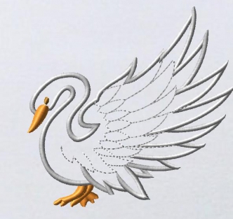 刺繡白鳥　CA-BD-0023