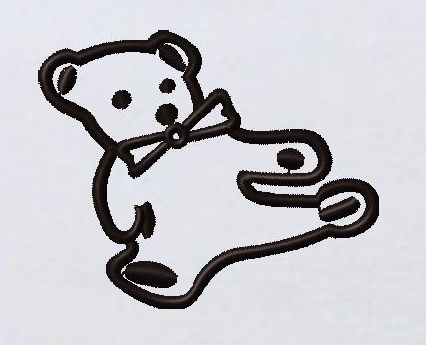 熊　刺しゅう　CA-BE-0083.