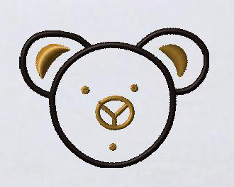 熊　　刺しゅう　CA-BE-0089.
